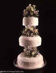 A wedding cake; Size=180 pixels wide